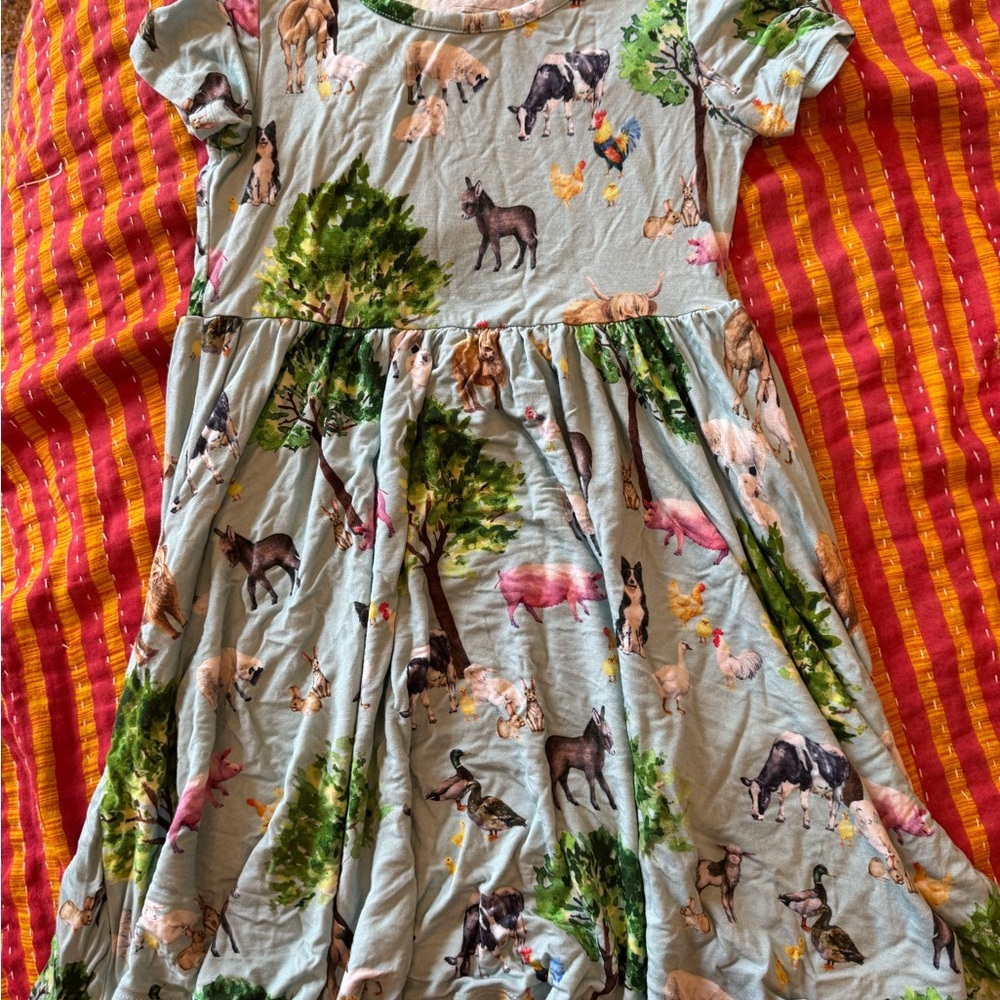 GIRL POSH PEANUT FARM DRESS!! only worn once! was outgrown. like new!!